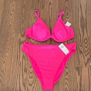 Hollister Hot Pink Bikini Set